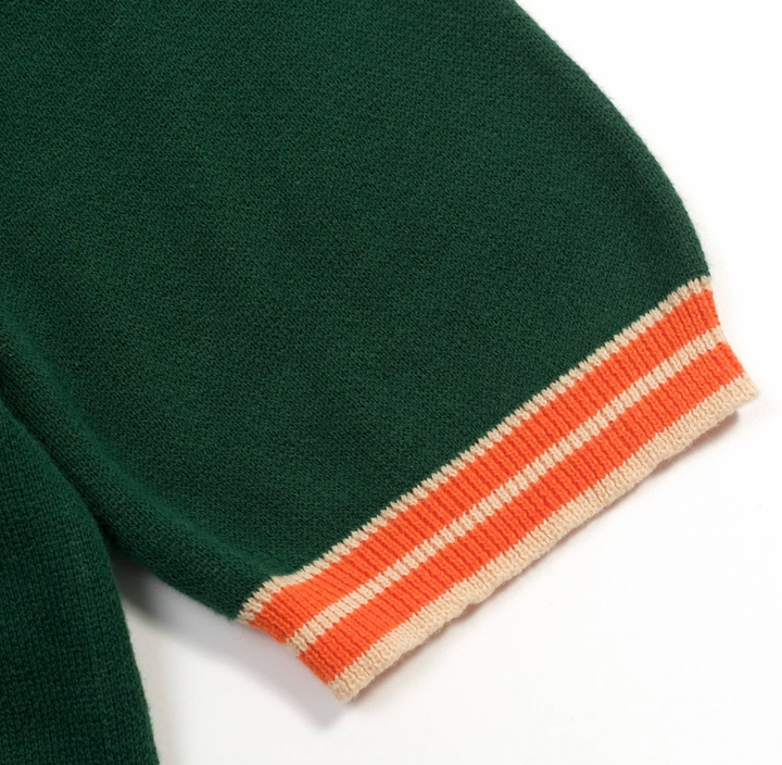 Green Retro Luxury Style Tiger Jacquard Cardigan