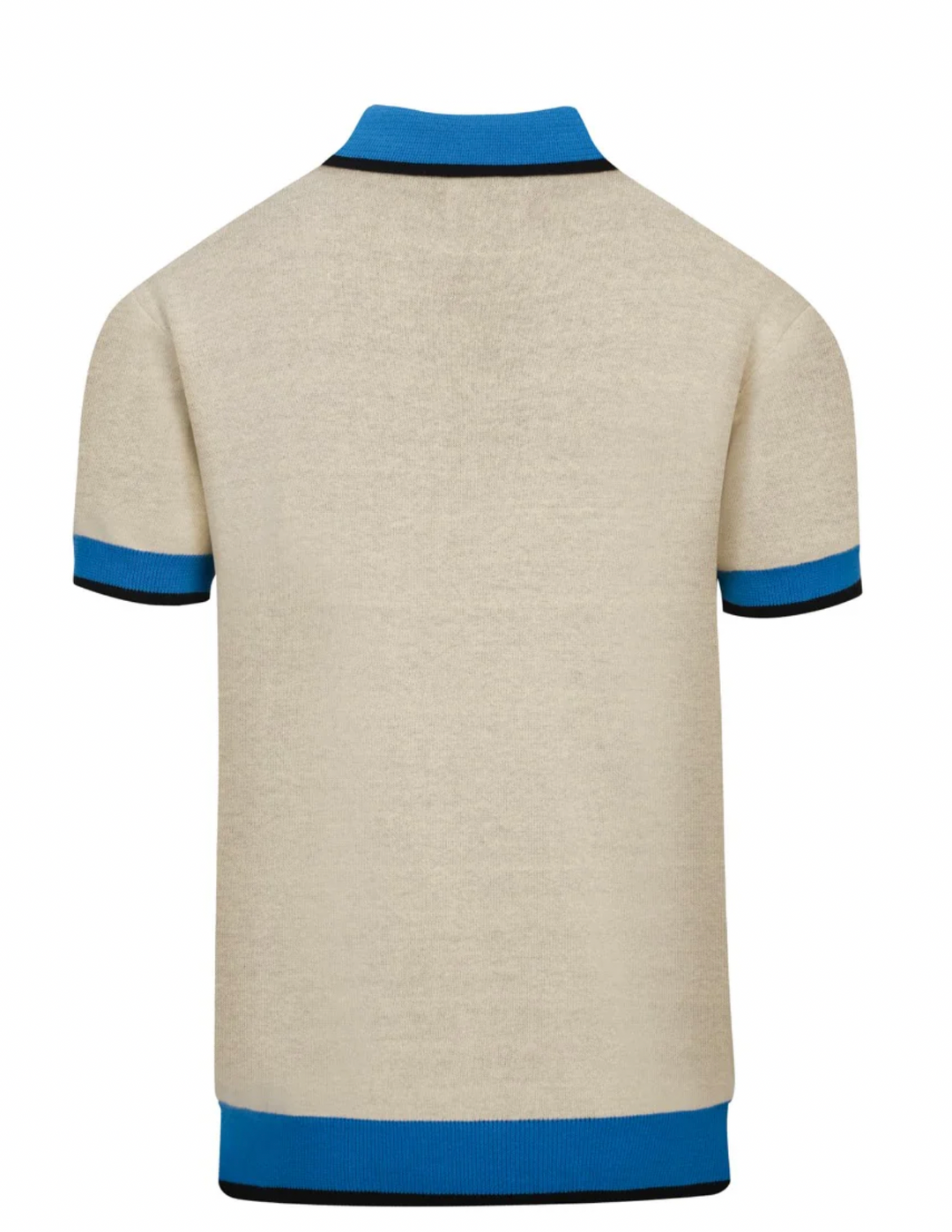 Multicolored Retro Bird Art Jacquard Polo Knit