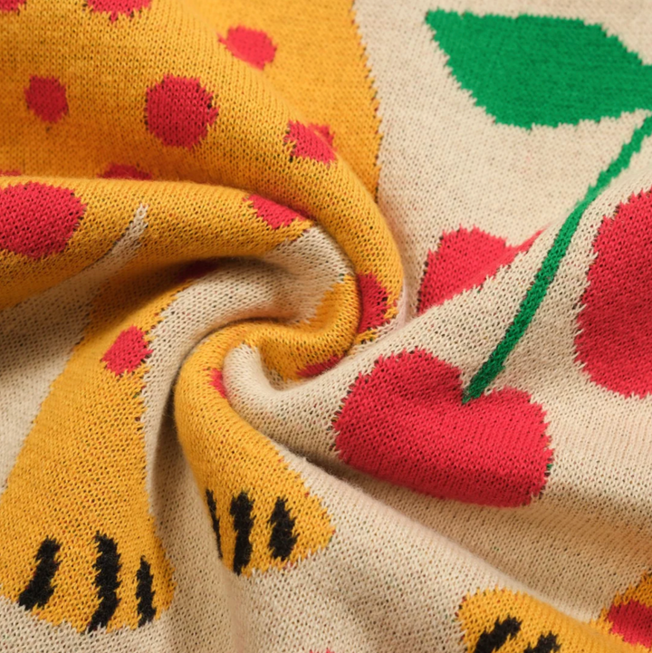 Animal Garden Jacquard Polo Apricot