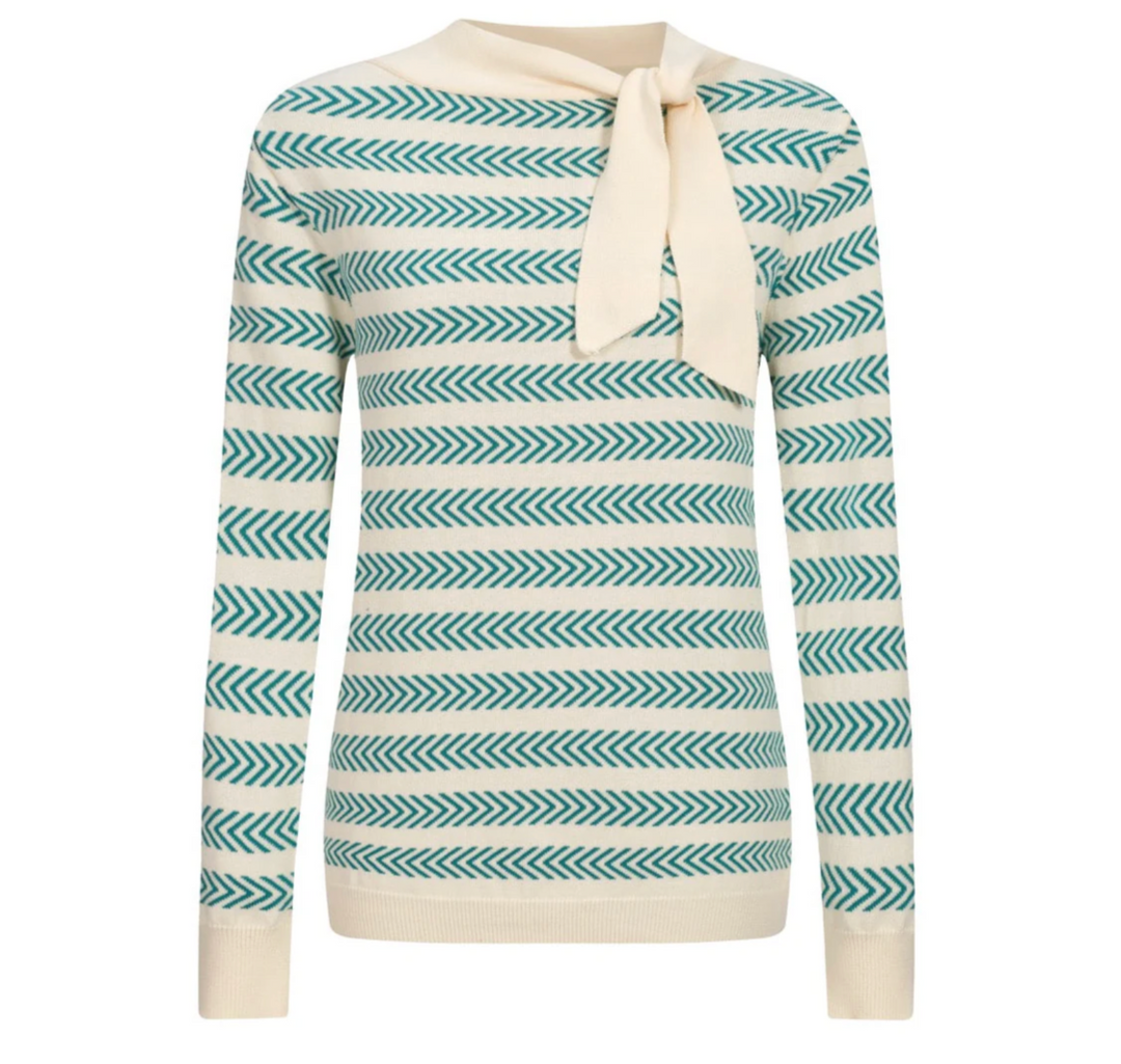 Striped Vintage Street Knit Polo Shirt Apricot