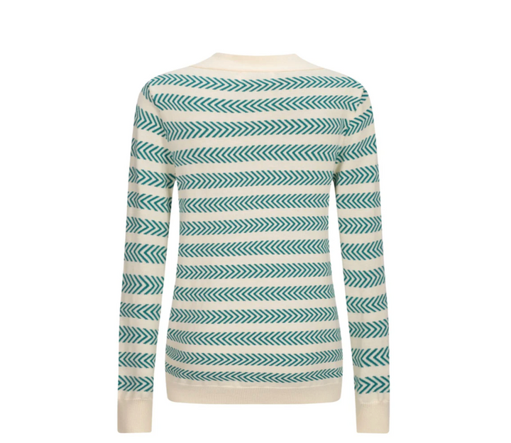 Striped Vintage Street Knit Polo Shirt Apricot