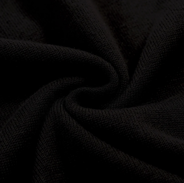 Classic Black Bird Embroidered knit T-shirt
