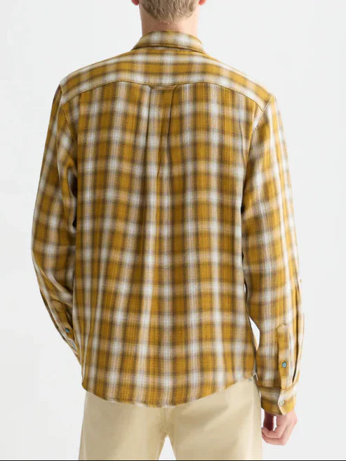 Double Cloth Check Relaxed-Fit Shirt Raffia Check