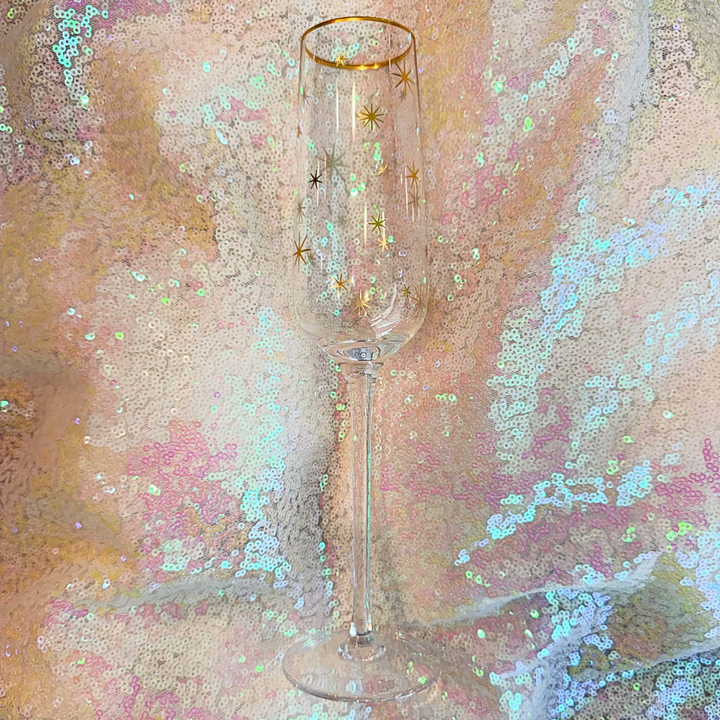 Snowflake Champagne Flute, Glass, 10.5in