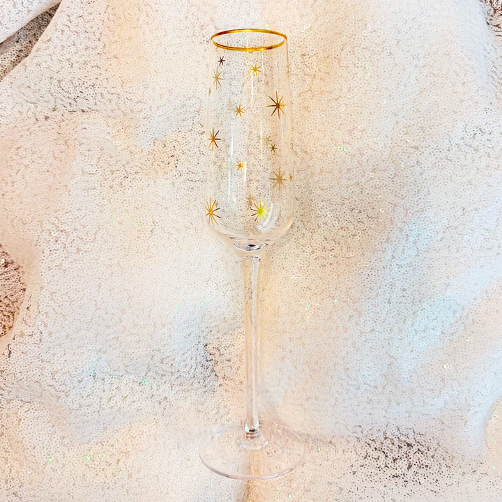 Snowflake Champagne Flute, Glass, 10.5in