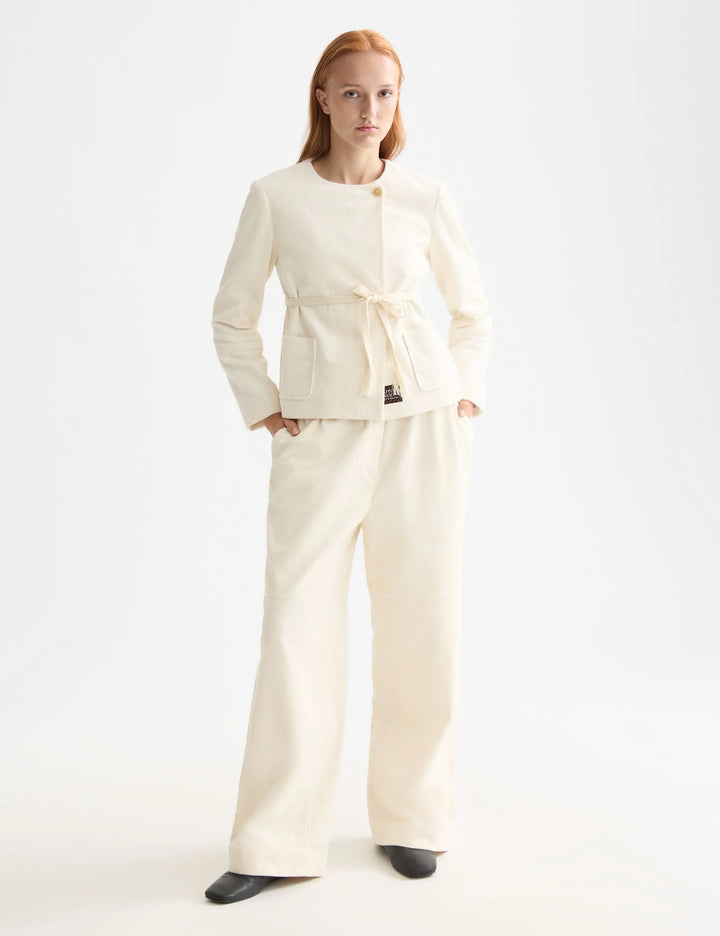Noa - Linen High-Rise Wide-Leg Fog ULH01353F