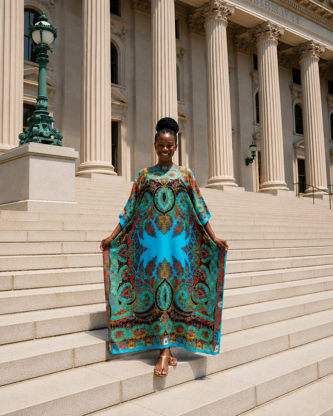 Maharaja Caftan Turquoise