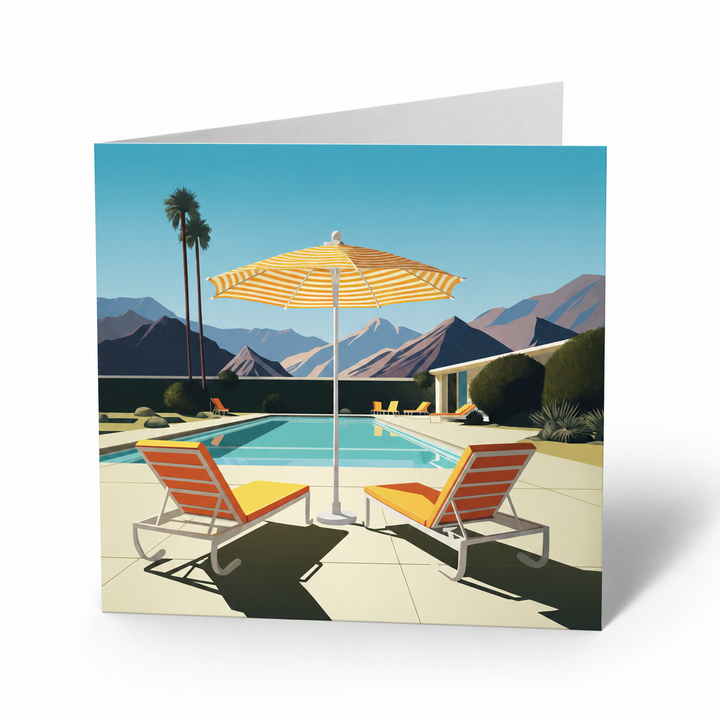 Tangerine Loungers Greeting Card