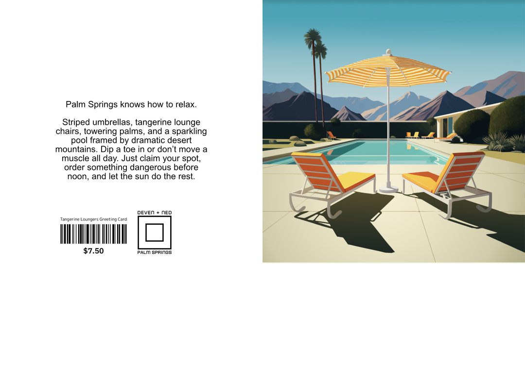 Tangerine Loungers Greeting Card