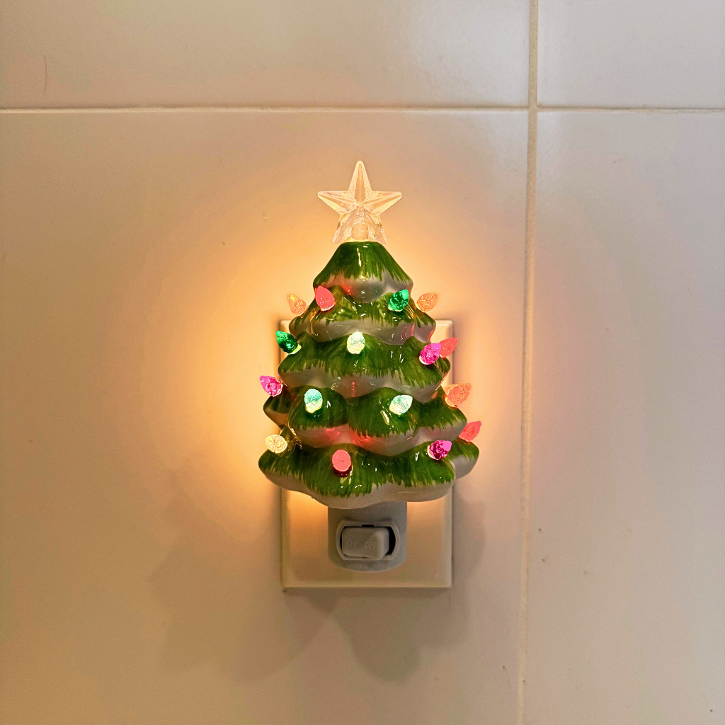 Tree Night Light, Ceramic, 6.5in