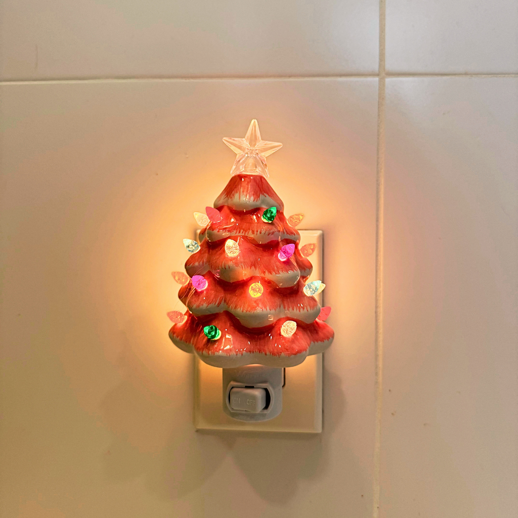 Tree Night Light, Ceramic, 6.5in