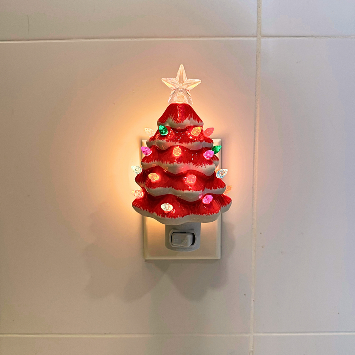 Tree Night Light, Ceramic, 6.5in
