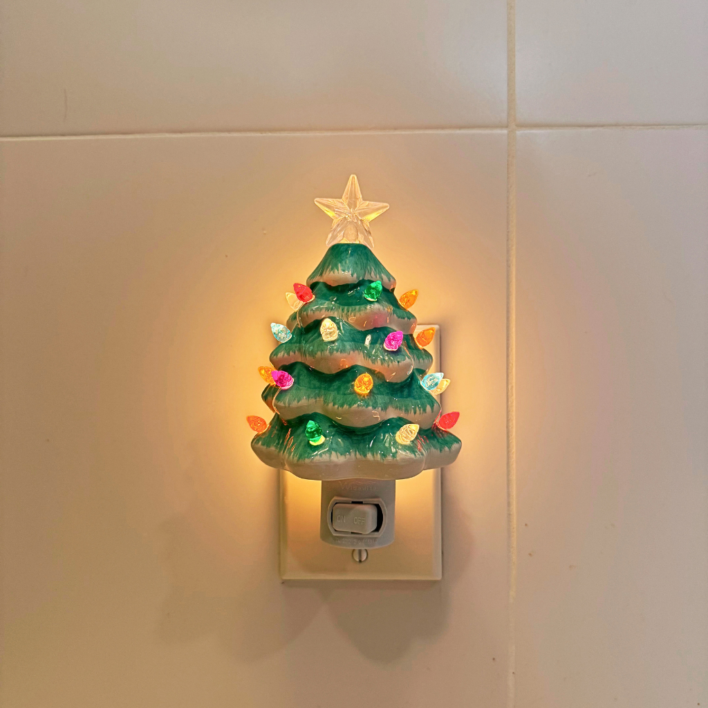 Tree Night Light, Ceramic, 6.5in