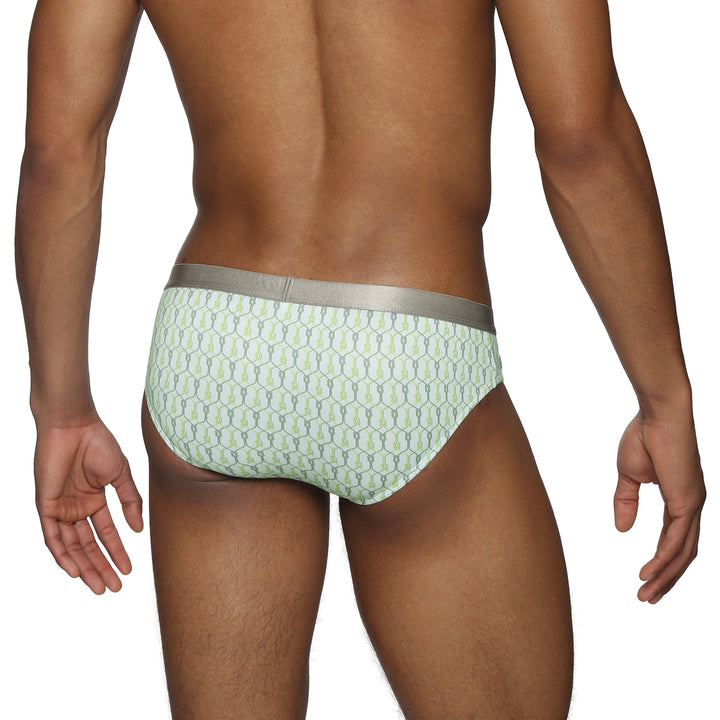 Lime Sailor's Knot Printed Low Rise Brief - Parke & Ronen