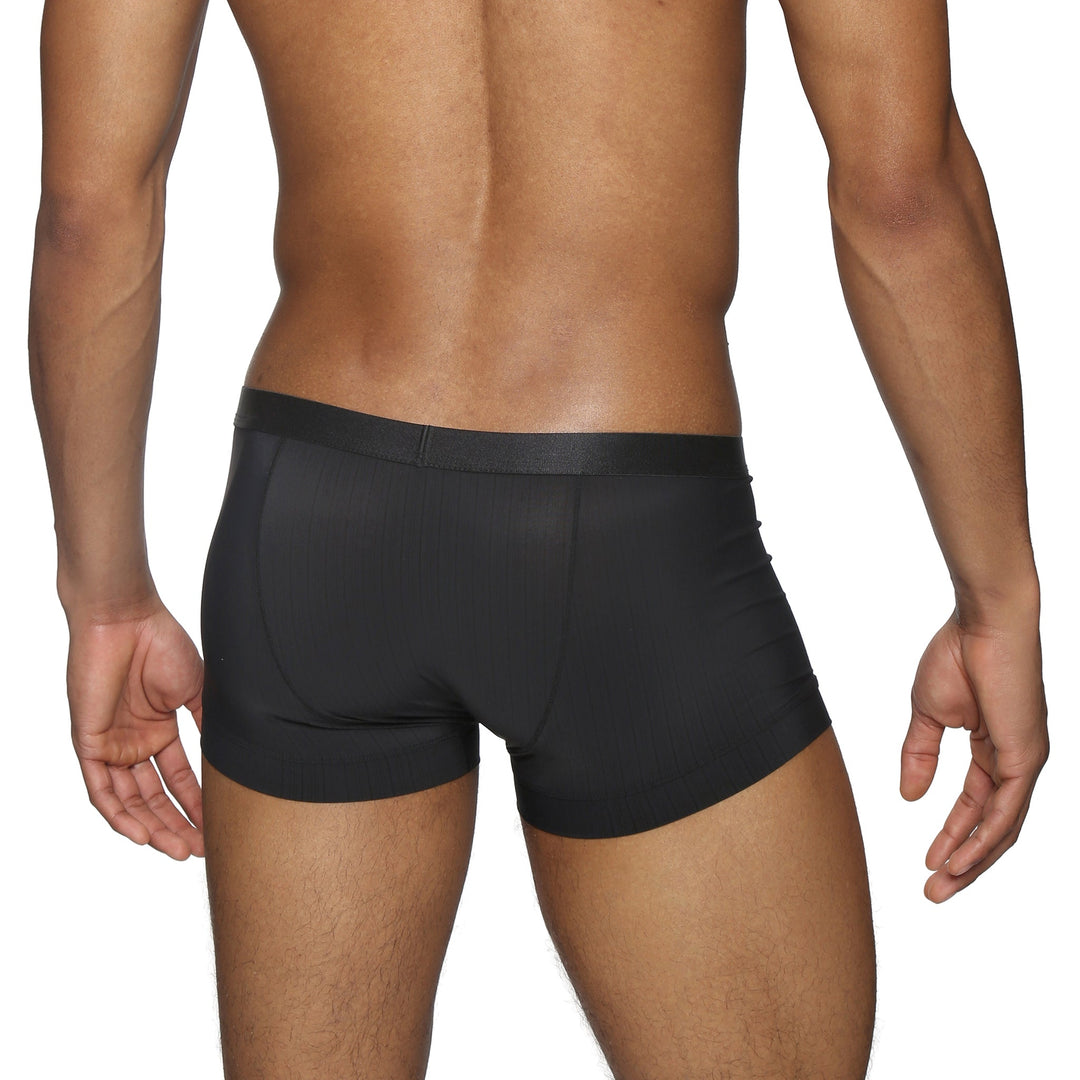 Black Coastal Nylon Low Rise Trunk - Parke & Ronen