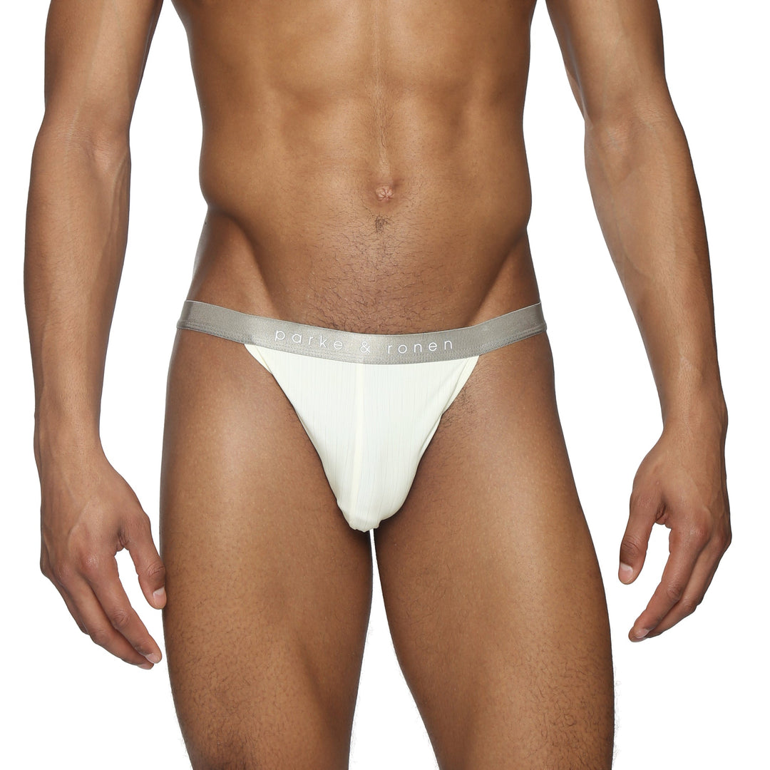 Soft White Coastal Nylon Sport Brief - Parke & Ronen