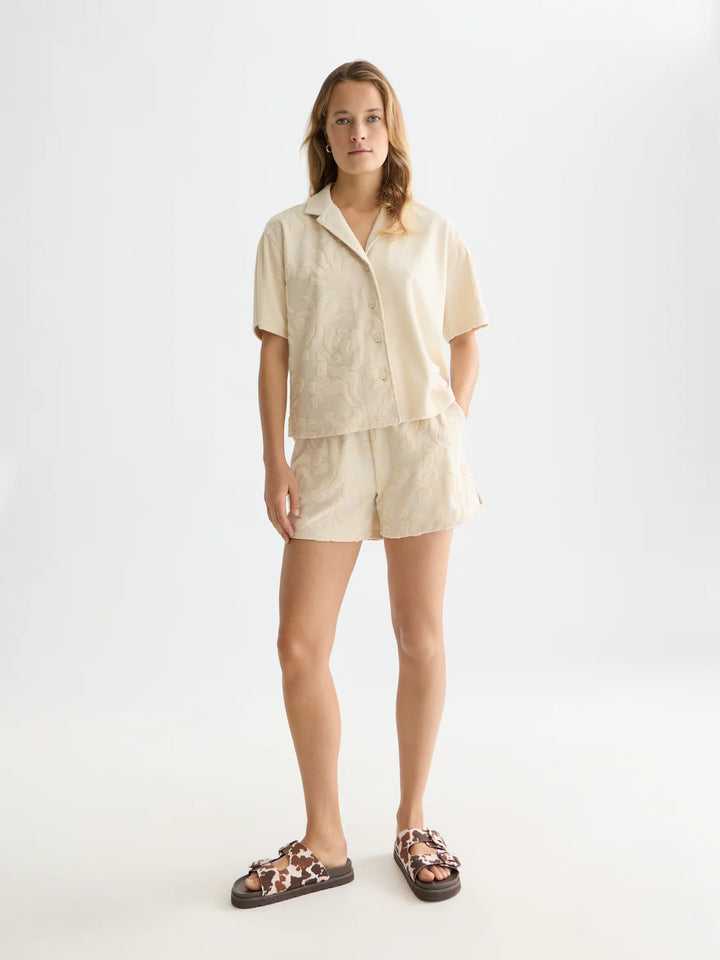 Towelling Shortsleeved Shirt Fog U9A01390T