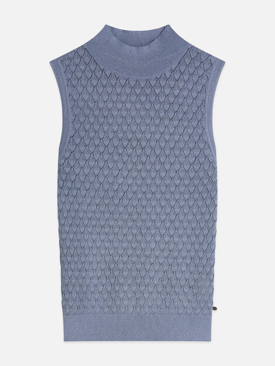 Pointelle Metallic Knitted Tan - Stonewash