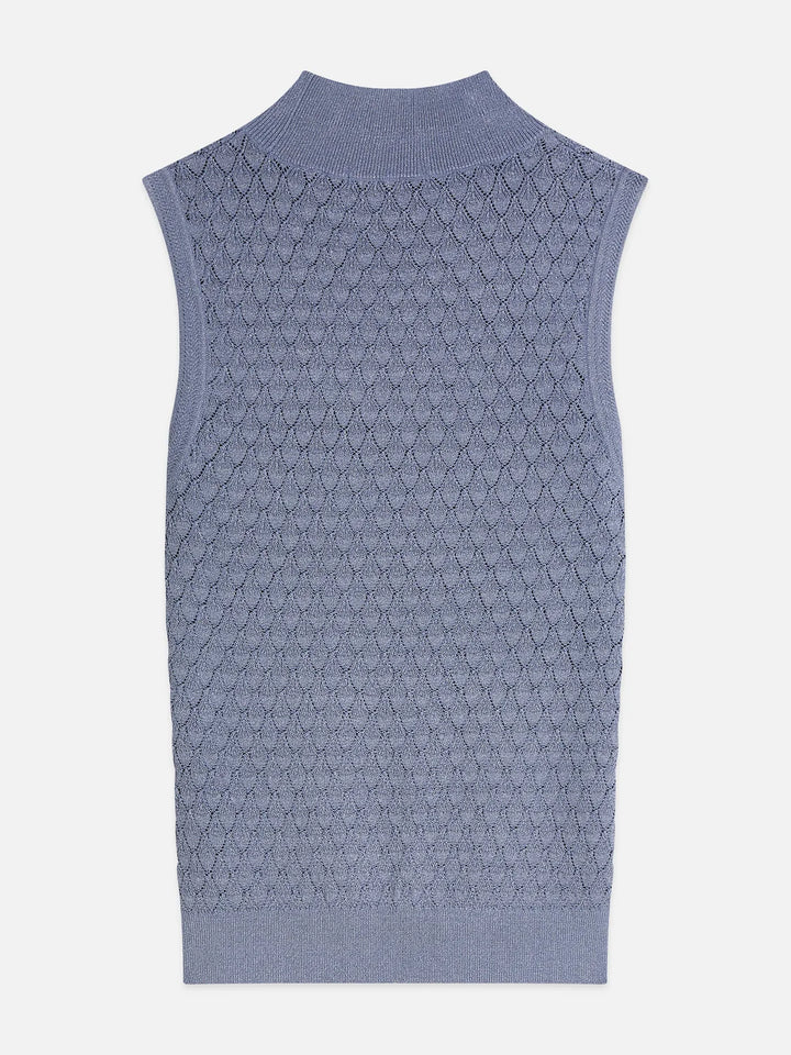 Pointelle Metallic Knitted Tan - Stonewash