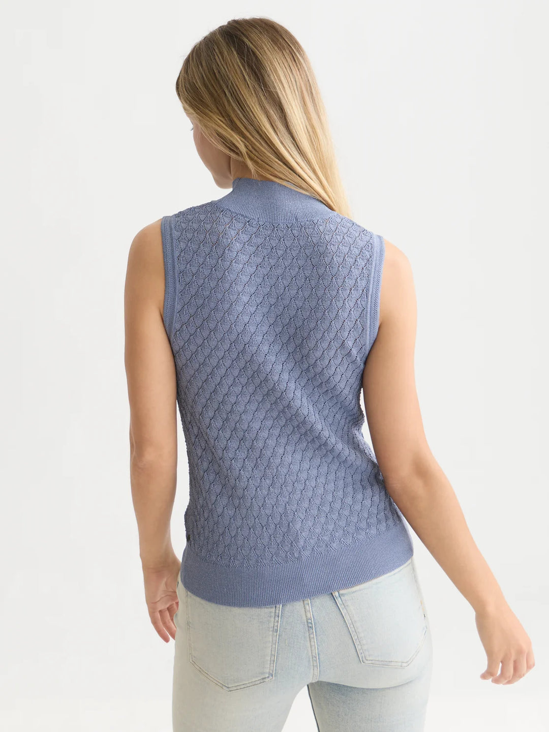 Pointelle Metallic Knitted Tan - Stonewash
