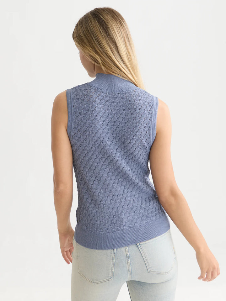 Pointelle Metallic Knitted Tan - Stonewash