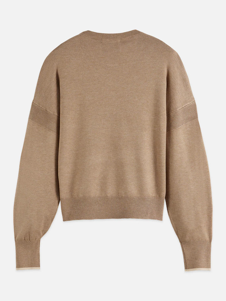 V-Neck Relaxed Pullover Amphora Melange