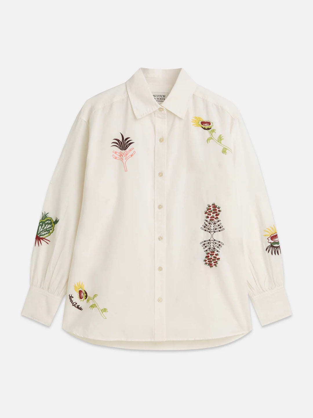 Embroidered Girlfriend Shirt Eggnog U9B01331T