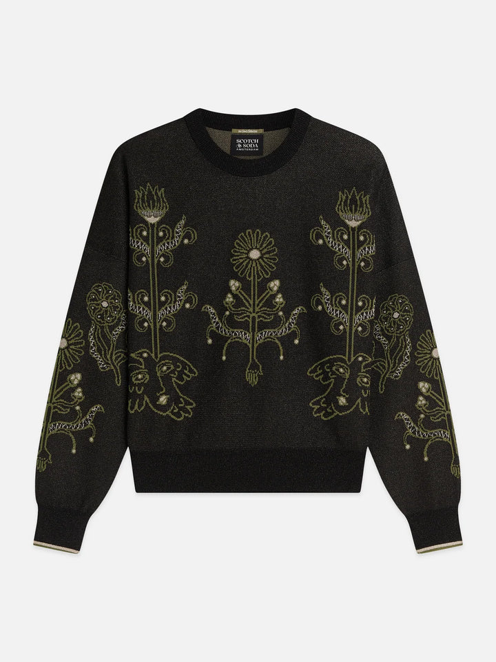 Jacquard Relaxed-Fit Pullover - Meteorite