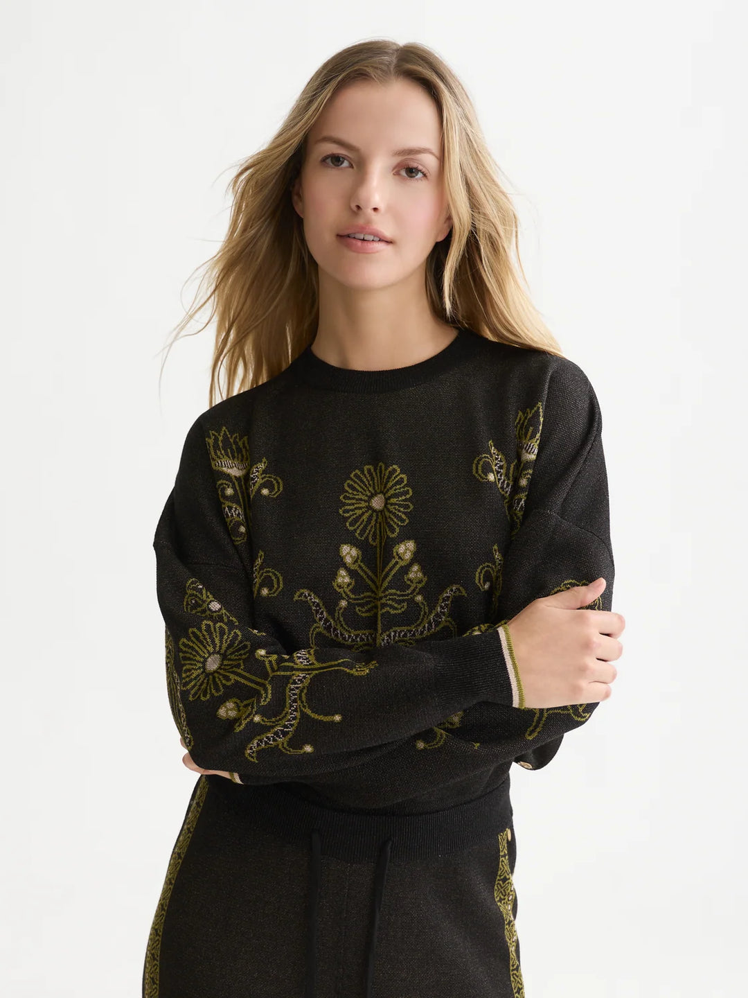 Jacquard Relaxed-Fit Pullover - Meteorite