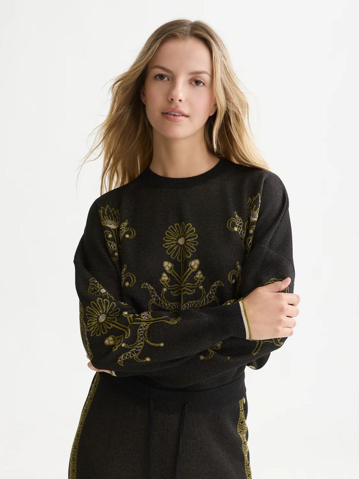 Jacquard Relaxed-Fit Pullover - Meteorite