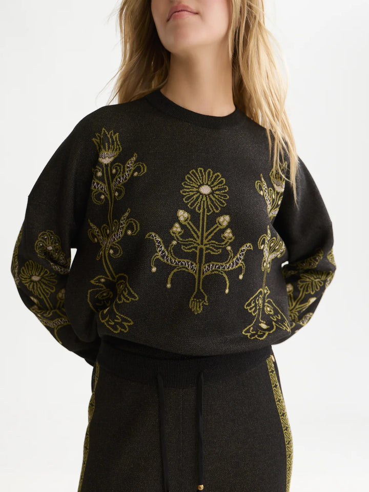 Jacquard Relaxed-Fit Pullover - Meteorite
