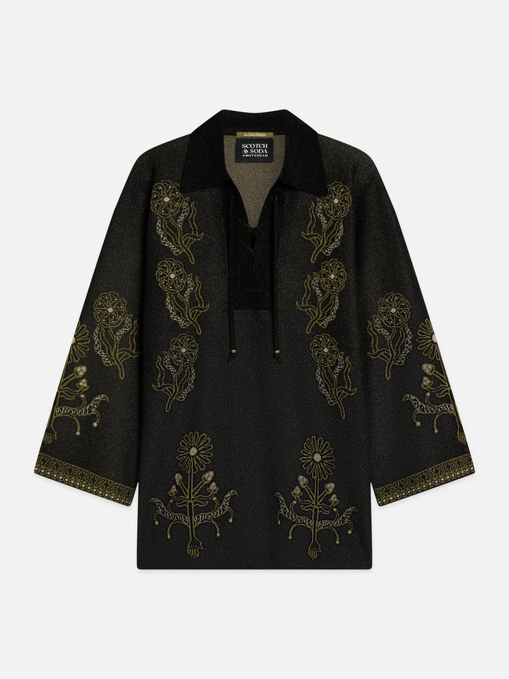 Jacquard Knitted Tunic - Meteorite