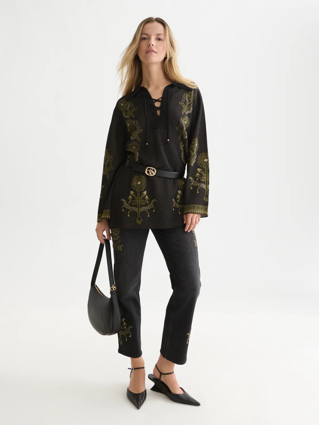 Jacquard Knitted Tunic - Meteorite