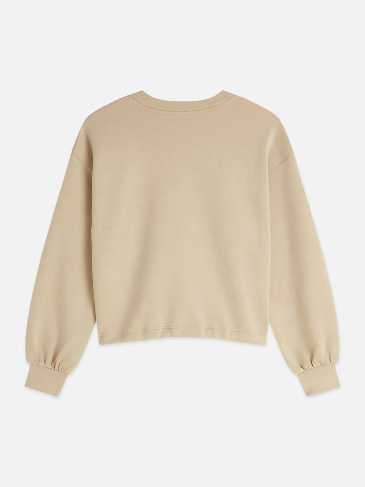 Modal V-Neck Sweatshirt Doeskin