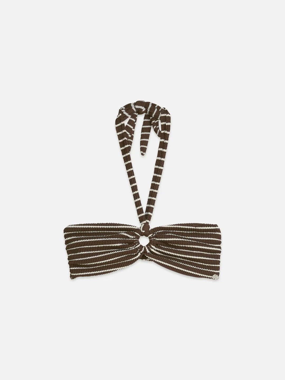Bandeau Bikini Top Hot Fudge Stripe