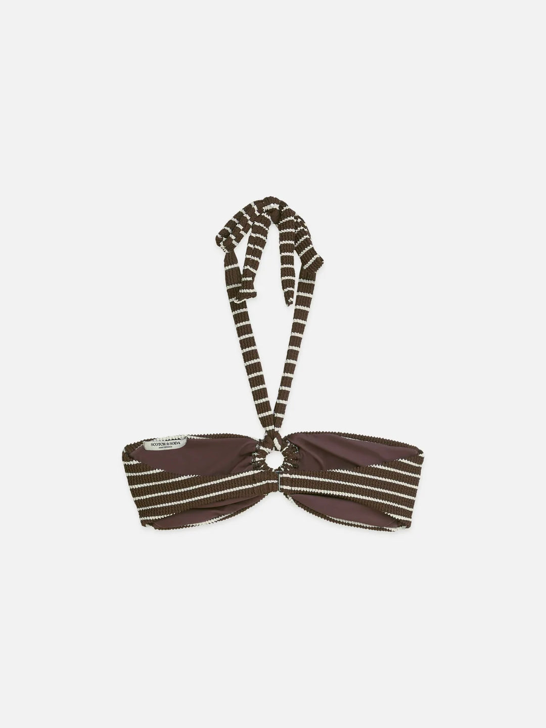 Bandeau Bikini Top Hot Fudge Stripe