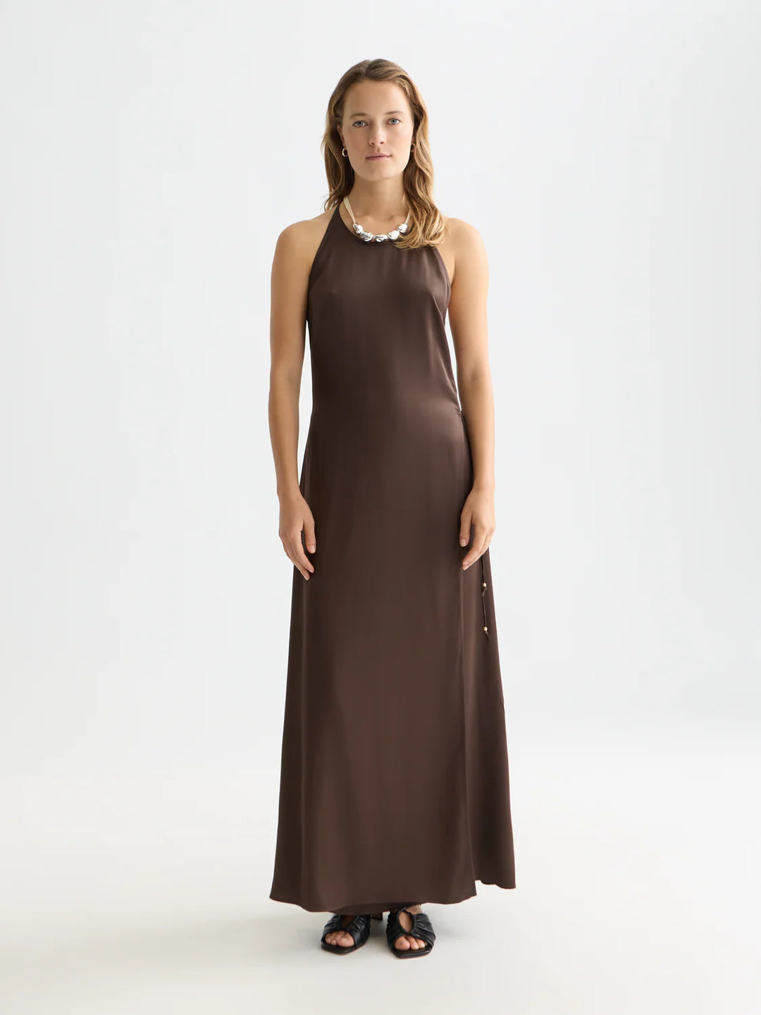 Viscose Maxi Cami Wrap Dress Hot Fudge UFU01445T