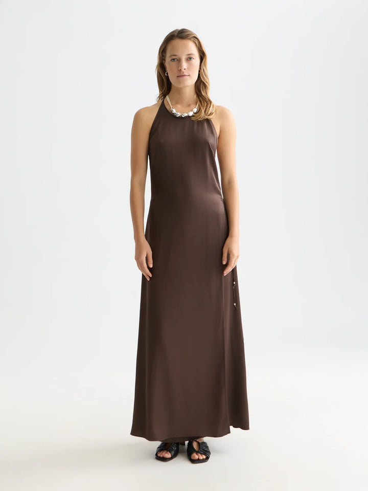 Viscose Maxi Cami Wrap Dress Hot Fudge UFU01445T