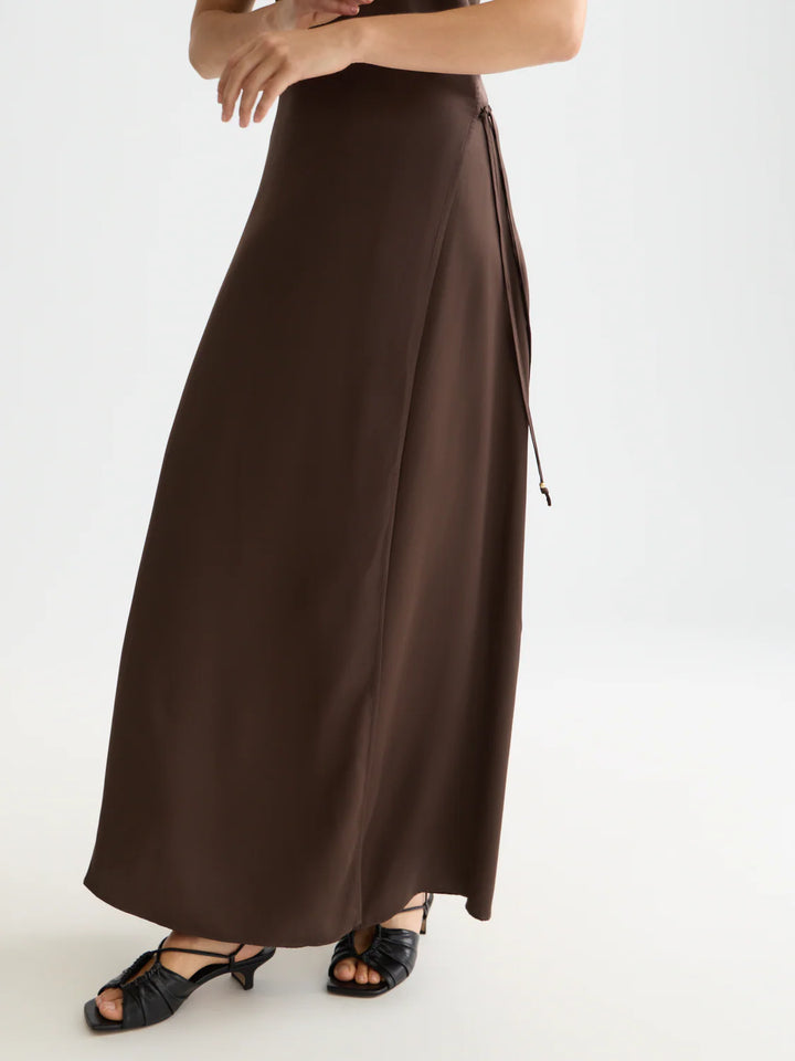 Viscose Maxi Cami Wrap Dress Hot Fudge UFU01445T