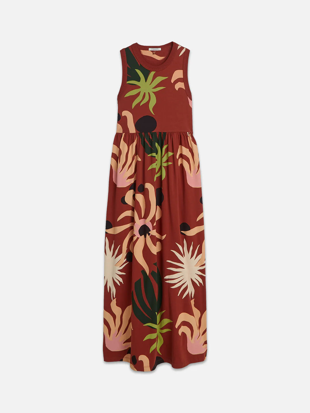 Printed Tank Midi Dress Desert Hawaiian Burnt Henna UFU01451T