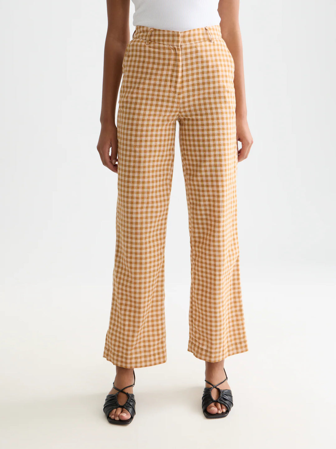 Edie - Linen Gingham High Rise Rose Dust ULH01352F