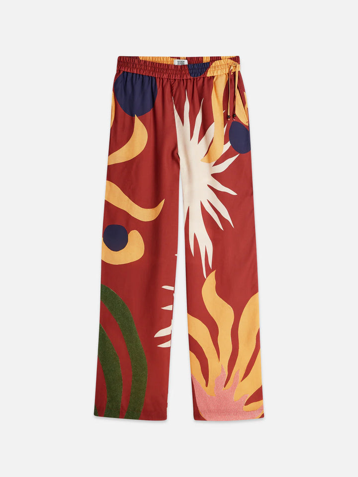 Gia - All Over Printed Pull On Desert Hawaiian Burnt Henna ULH01356F