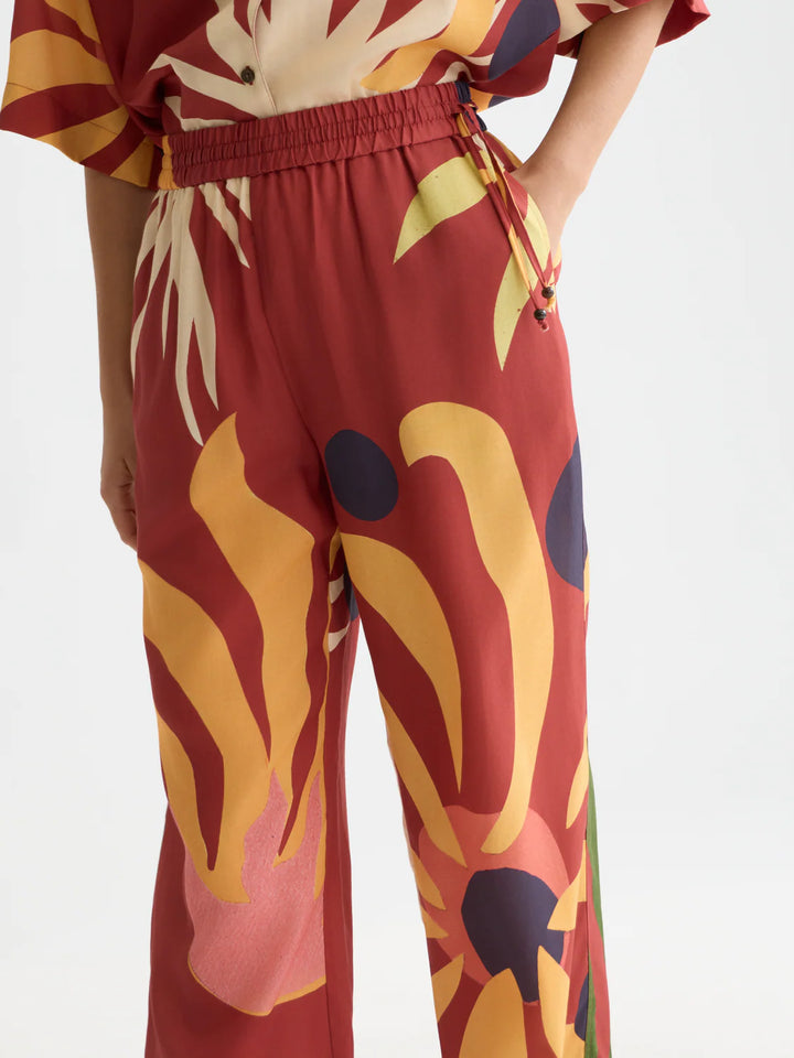 Gia - All Over Printed Pull On Desert Hawaiian Burnt Henna ULH01356F