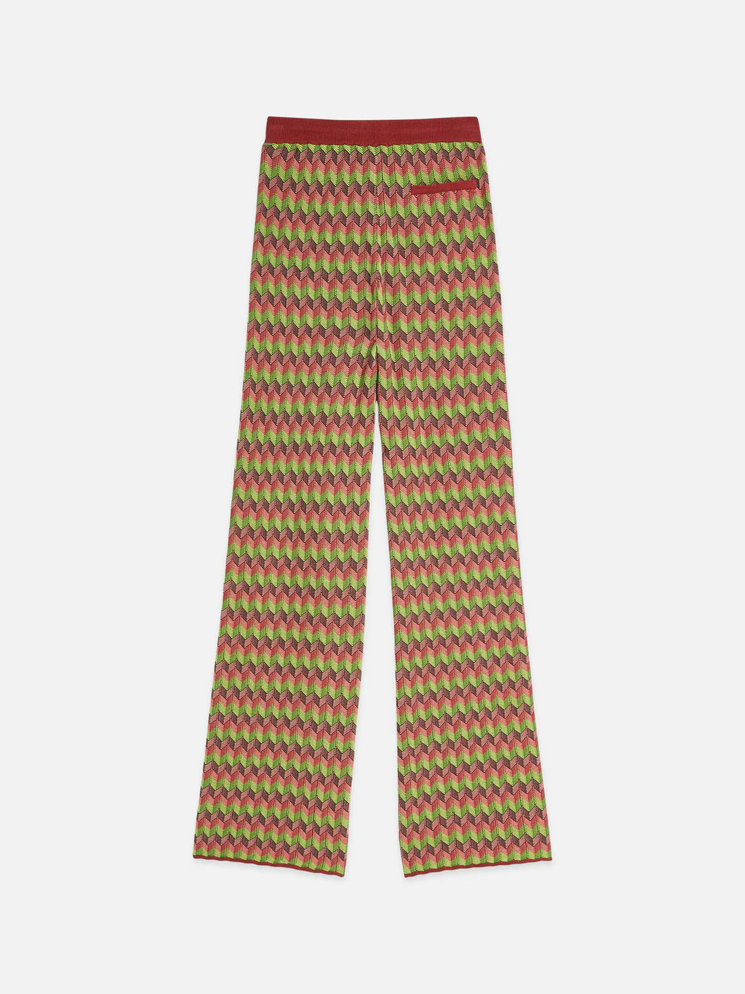 Chevron Knitted Trousers Burnt Henna ULH01411F
