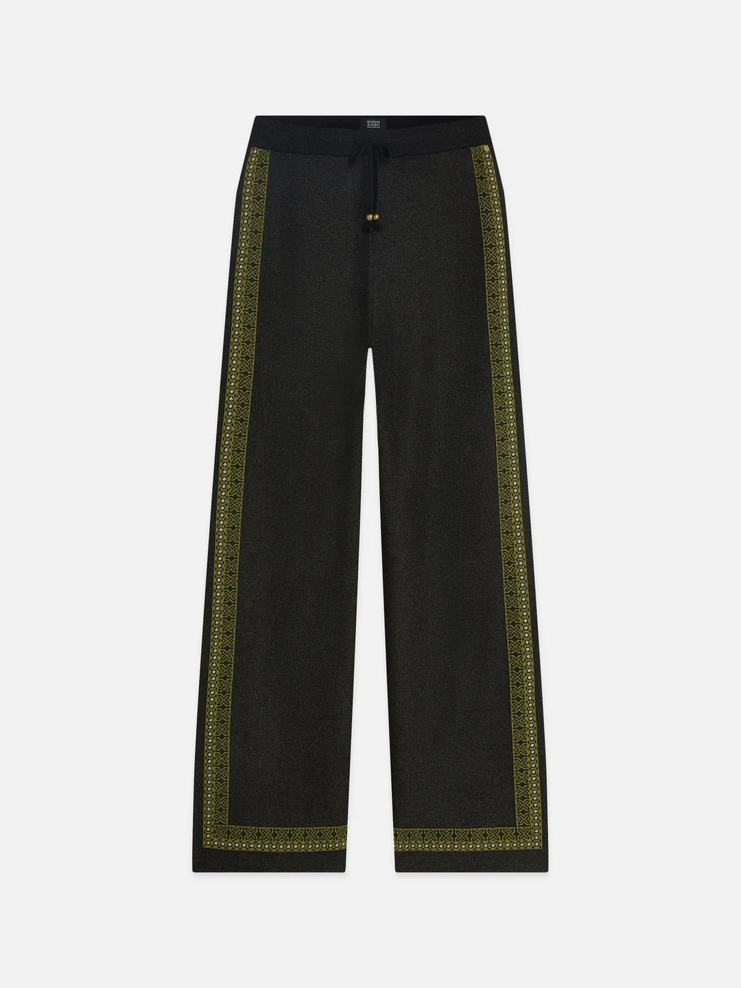 Jacquard Knitted Relaxed Fit Trousers - Meteorite