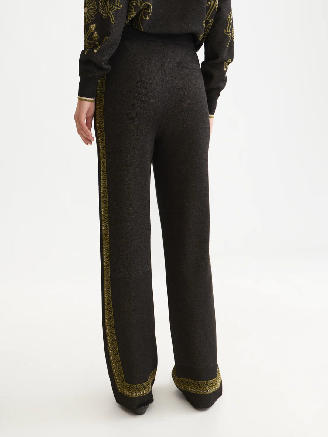 Jacquard Knitted Relaxed-Fit Pant - Meteorite