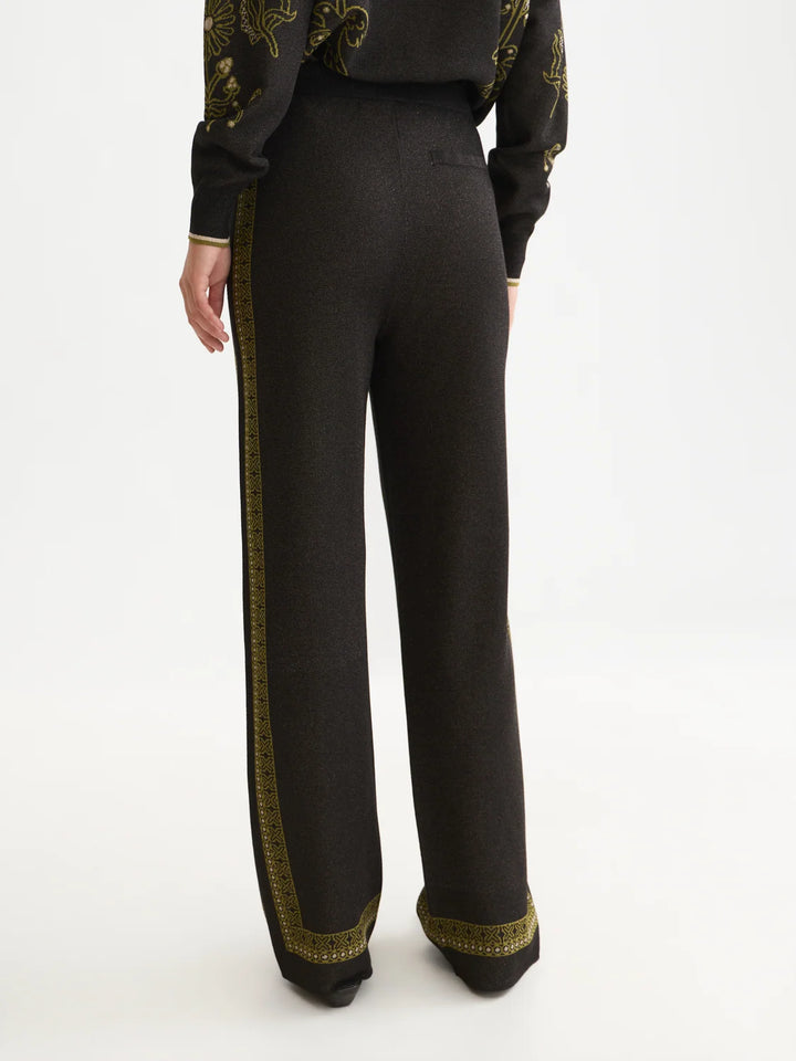 Jacquard Knitted Relaxed-Fit Pant - Meteorite