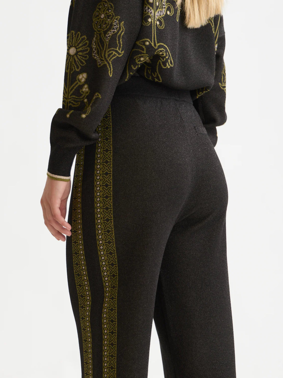 Jacquard Knitted Relaxed-Fit Pant - Meteorite