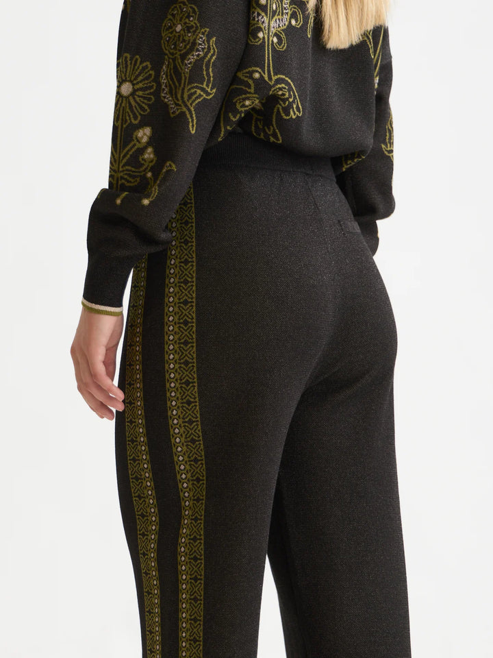 Jacquard Knitted Relaxed-Fit Pant - Meteorite