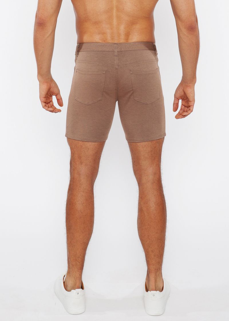 Sesame Seed 5" Inseam Solid Stretch Knit Jeans Shorts St-1932